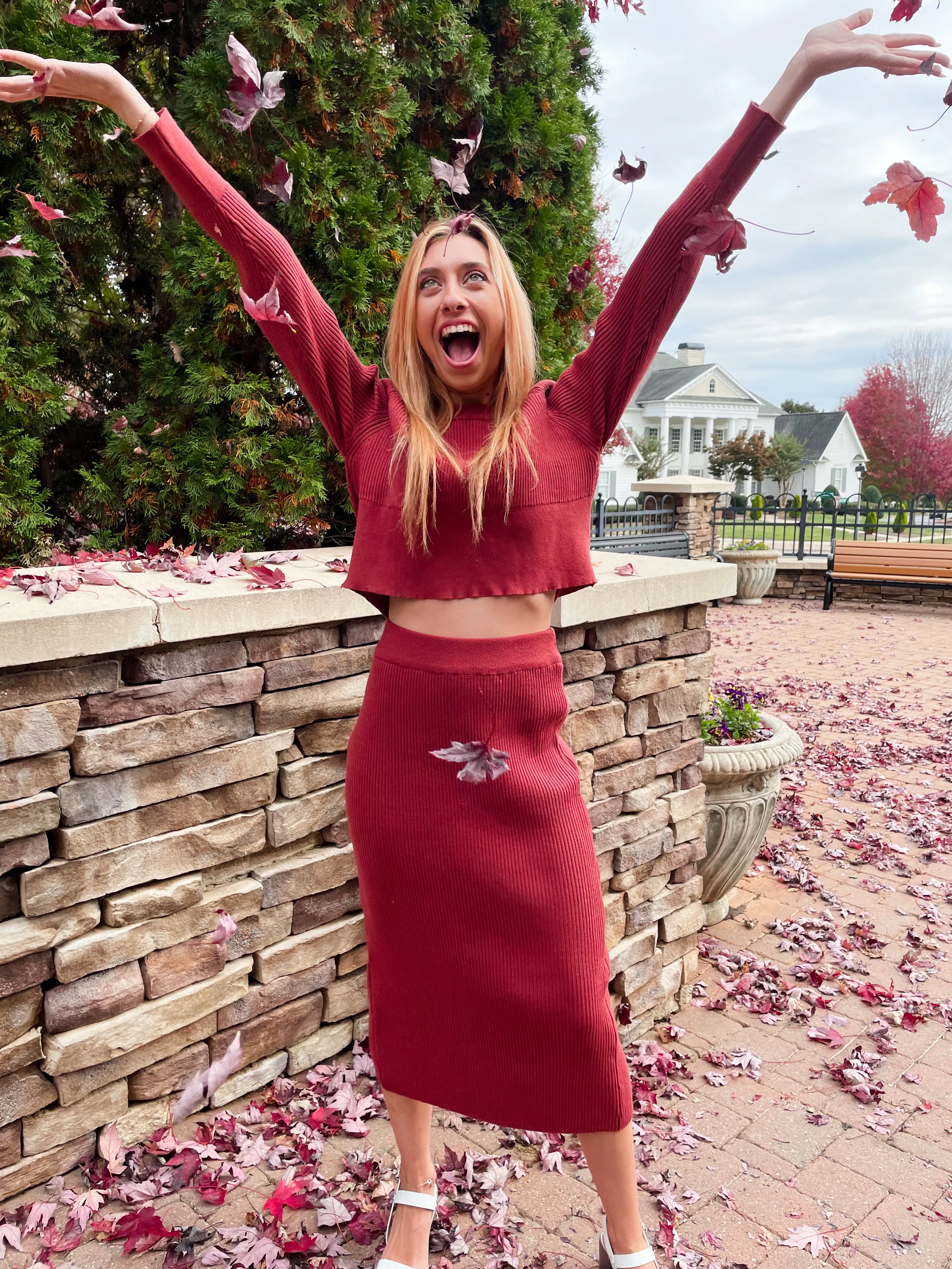Comfort & Joy Knit Skirt Set