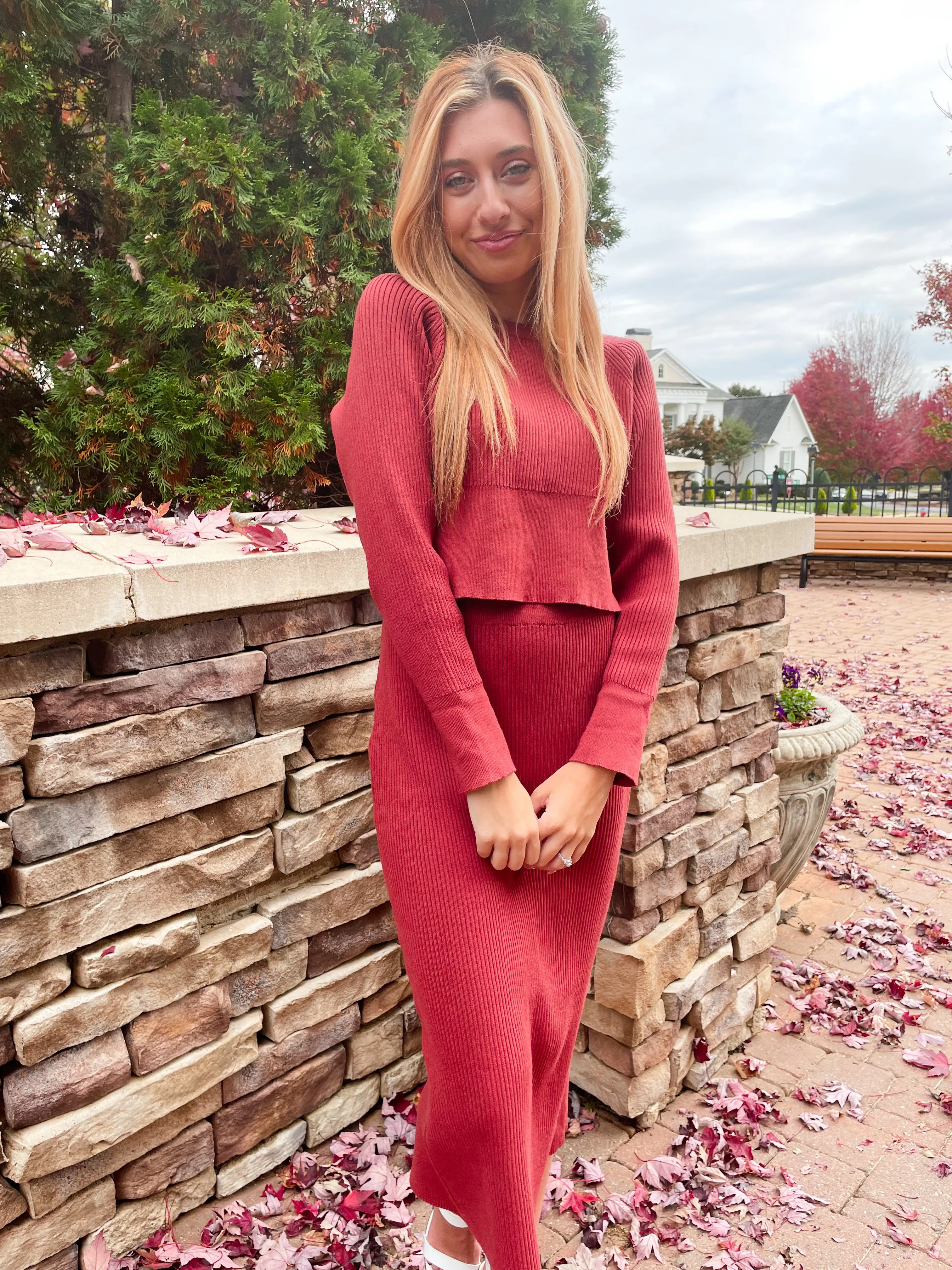 Comfort & Joy Knit Skirt Set
