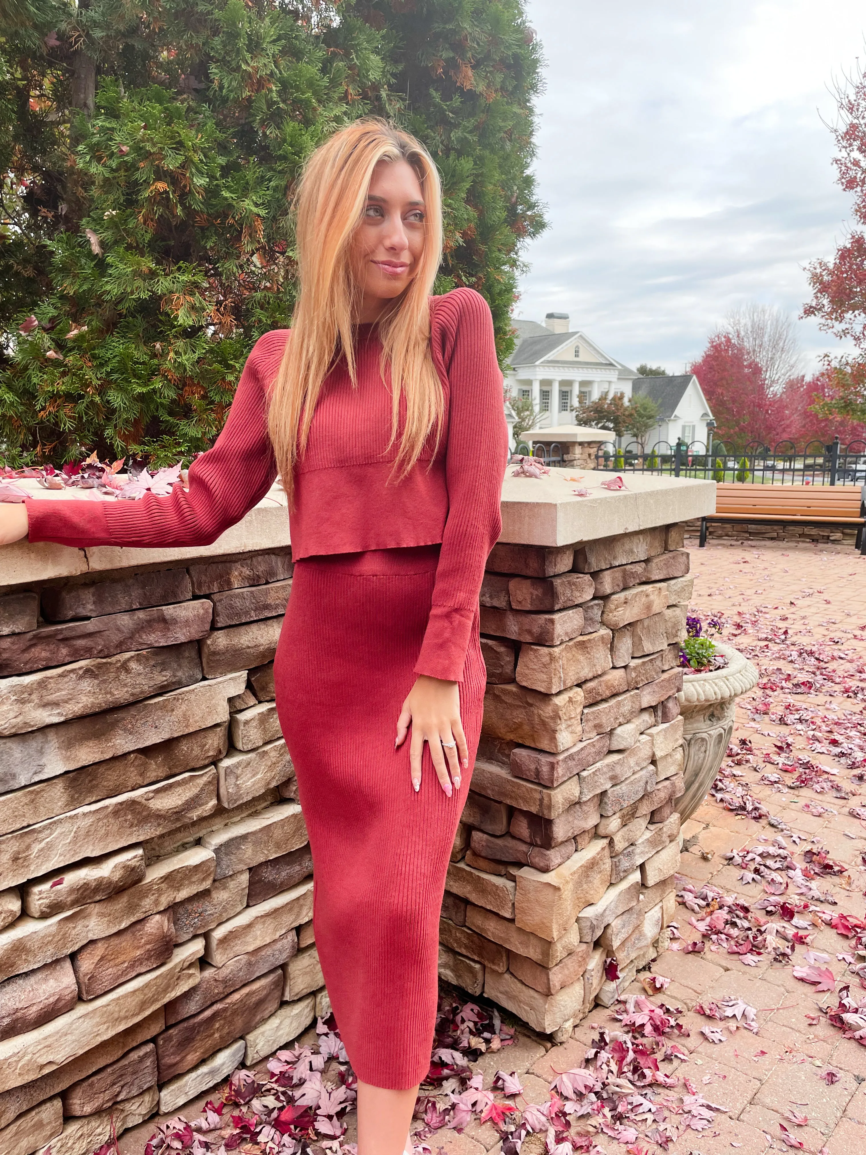 Comfort & Joy Knit Skirt Set