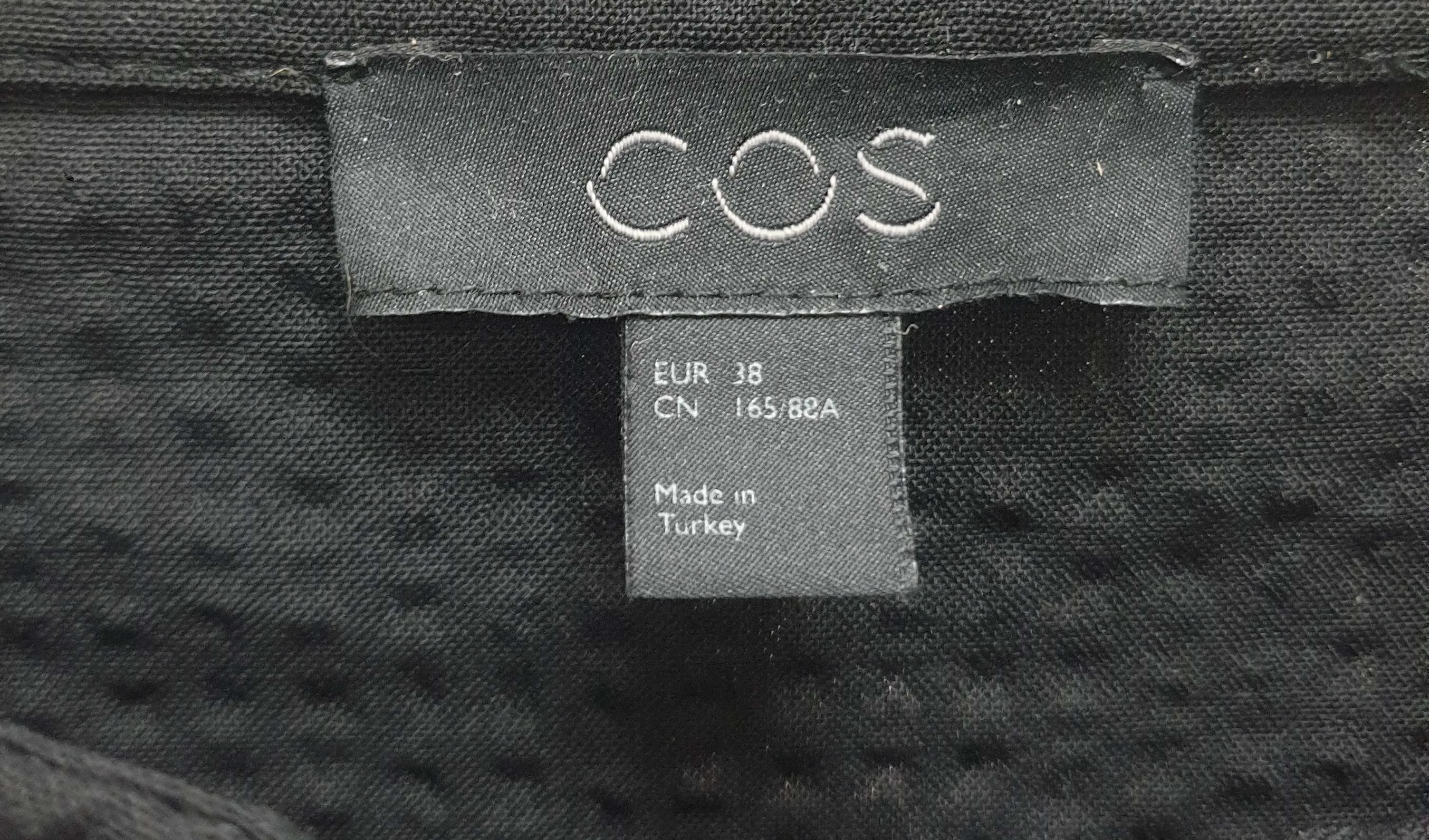 Cos black wool long sleeve high neck top size S