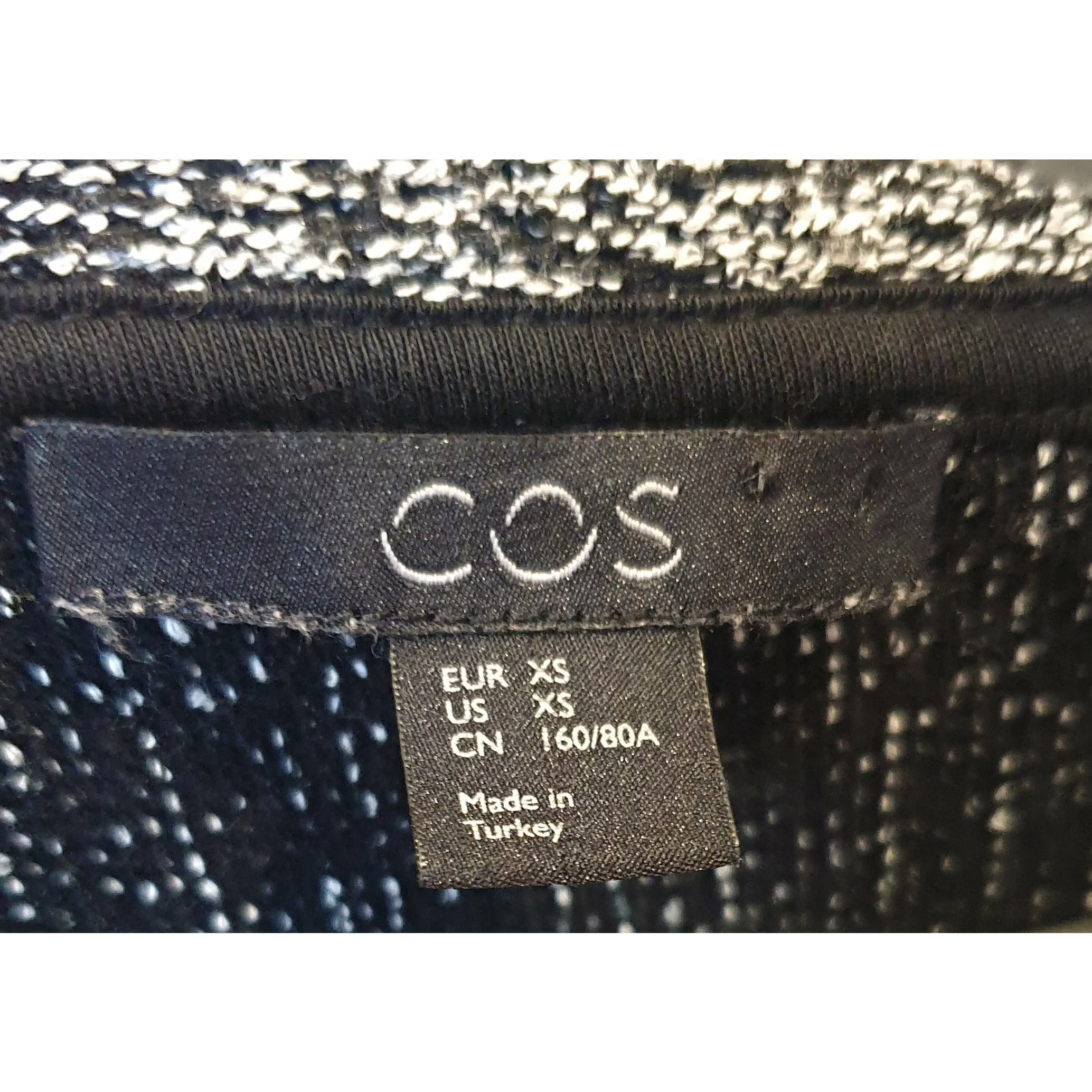 Cos grey cotton mix jumper size XS (best fits 6-8)