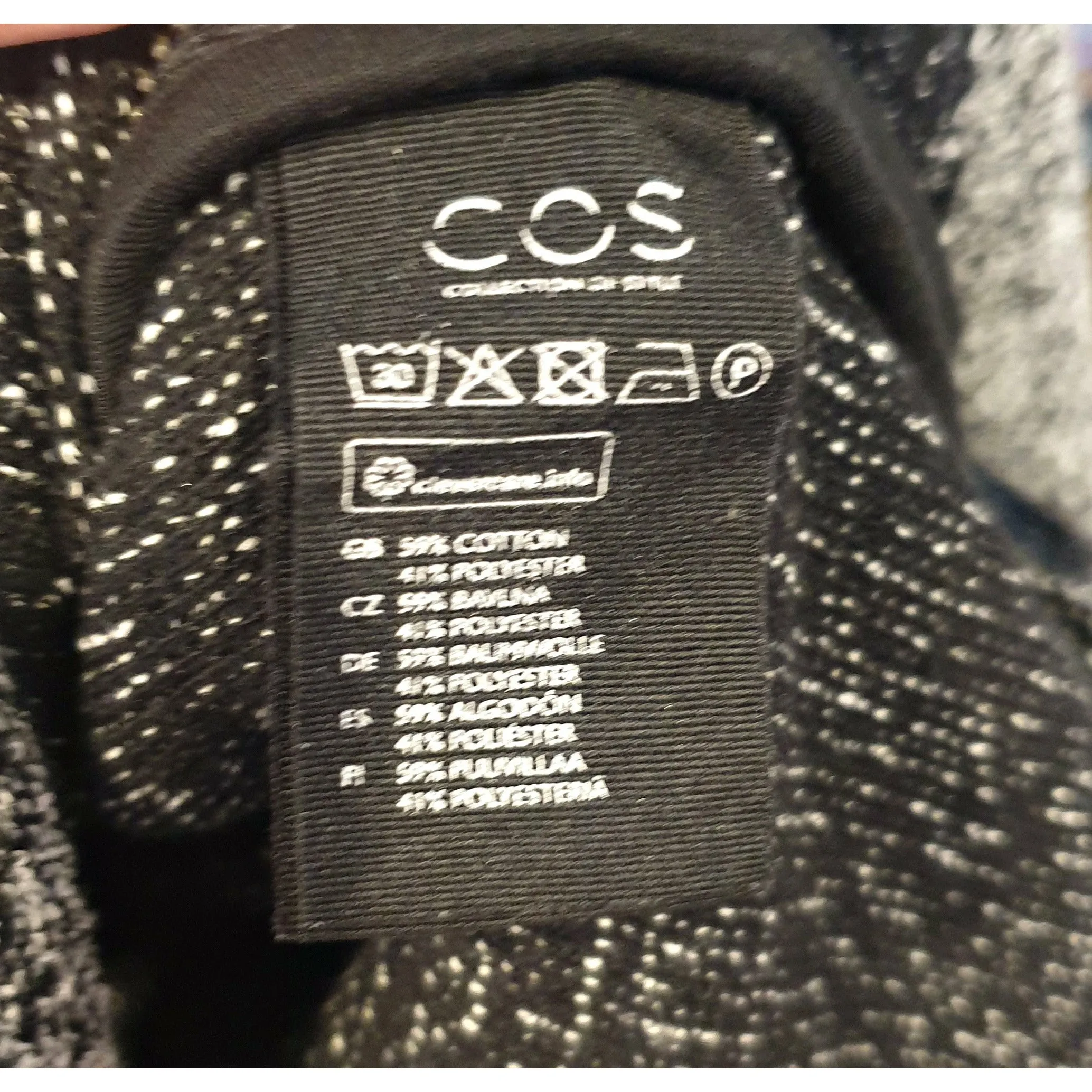 Cos grey cotton mix jumper size XS (best fits 6-8)