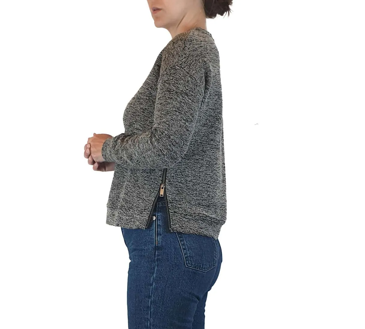 Cos grey cotton mix jumper size XS (best fits 6-8)