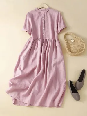 Cotton Linen Casual Dress: Simple Summer Comfort