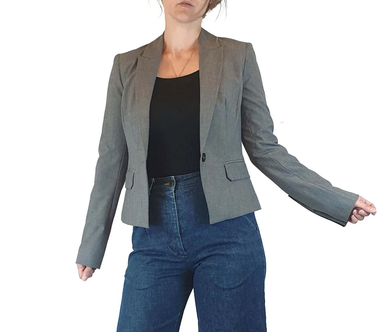 Cue grey blazer size 8