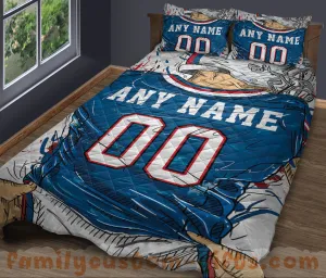 Custom Quilt Sets Buffalo Jersey Personalized Football Premium Quilt Bedding for Boys Girls Men Women