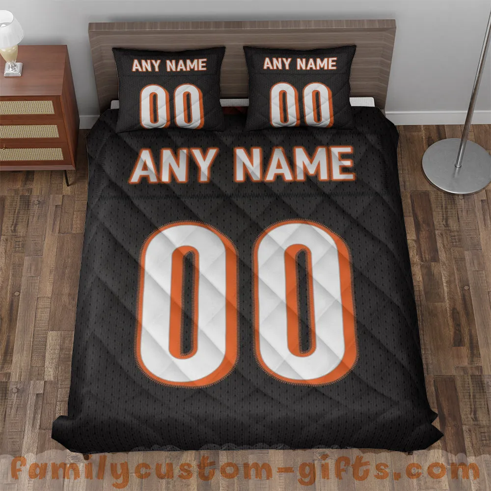 Custom Quilt Sets Cincinnati Jersey Personalized Football Premium Quilt Bedding for Men Women