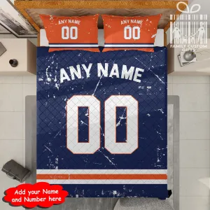 Custom Quilt Sets Denver Jersey Personalized Football Premium Quilt Bedding for Men Women