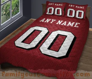 Custom Quilt Sets San Francisco Jersey Personalized Football Premium Quilt Bedding for Men Women