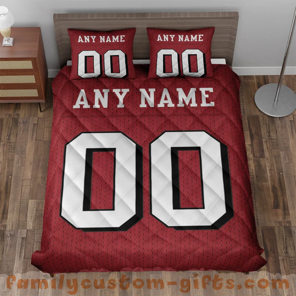 Custom Quilt Sets San Francisco Jersey Personalized Football Premium Quilt Bedding for Men Women