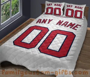 Custom Quilt Sets Washington Jersey Personalized Baseball Premium Quilt Bedding for Men Women