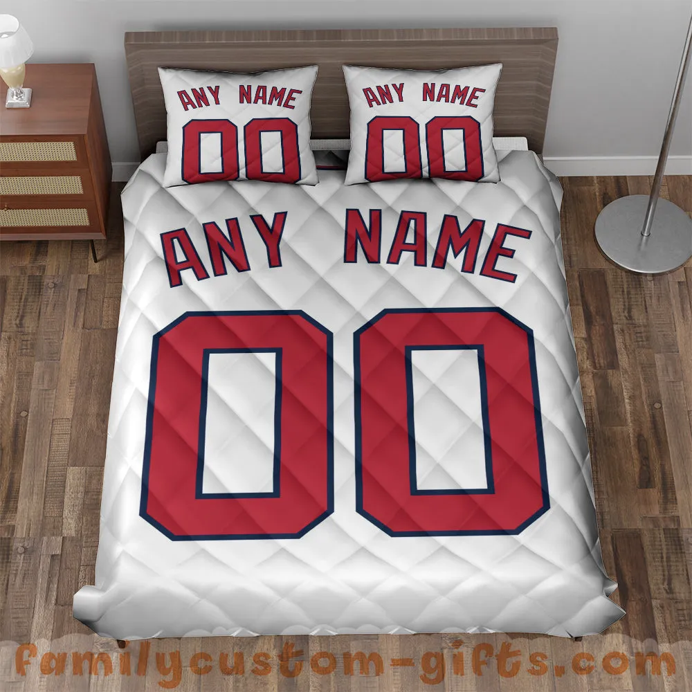 Custom Quilt Sets Washington Jersey Personalized Baseball Premium Quilt Bedding for Men Women