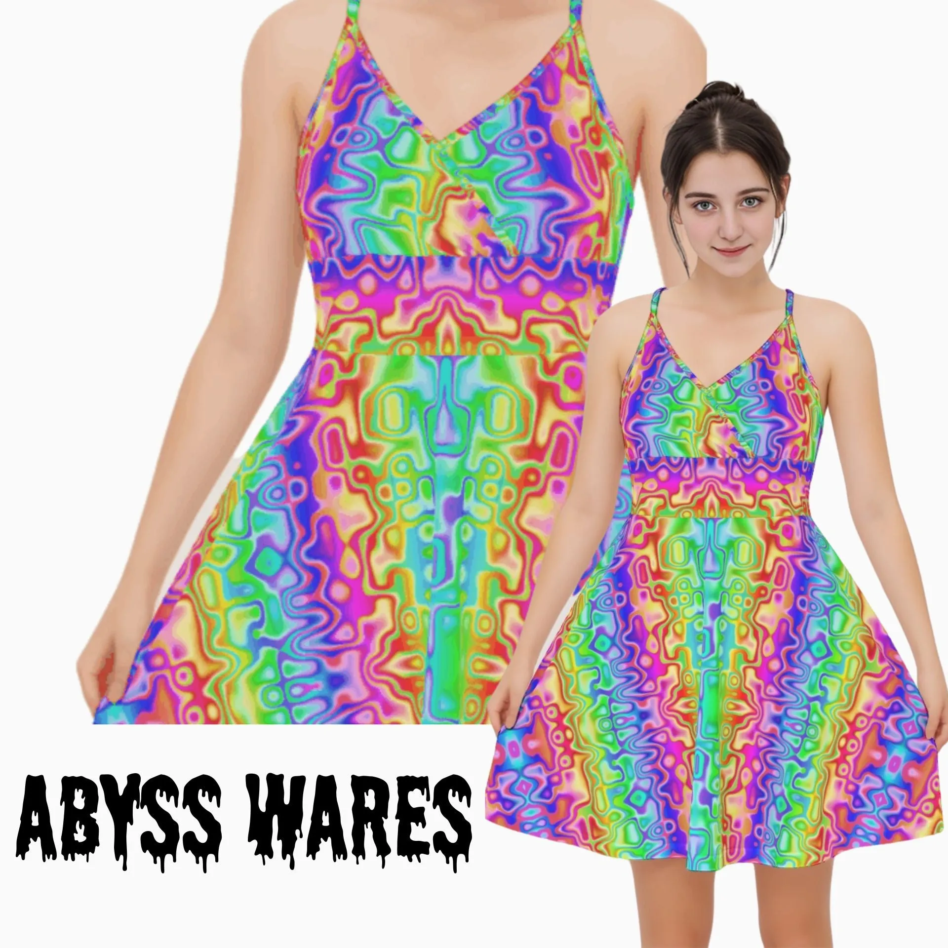 Cyber Fairy Rainbow Dress