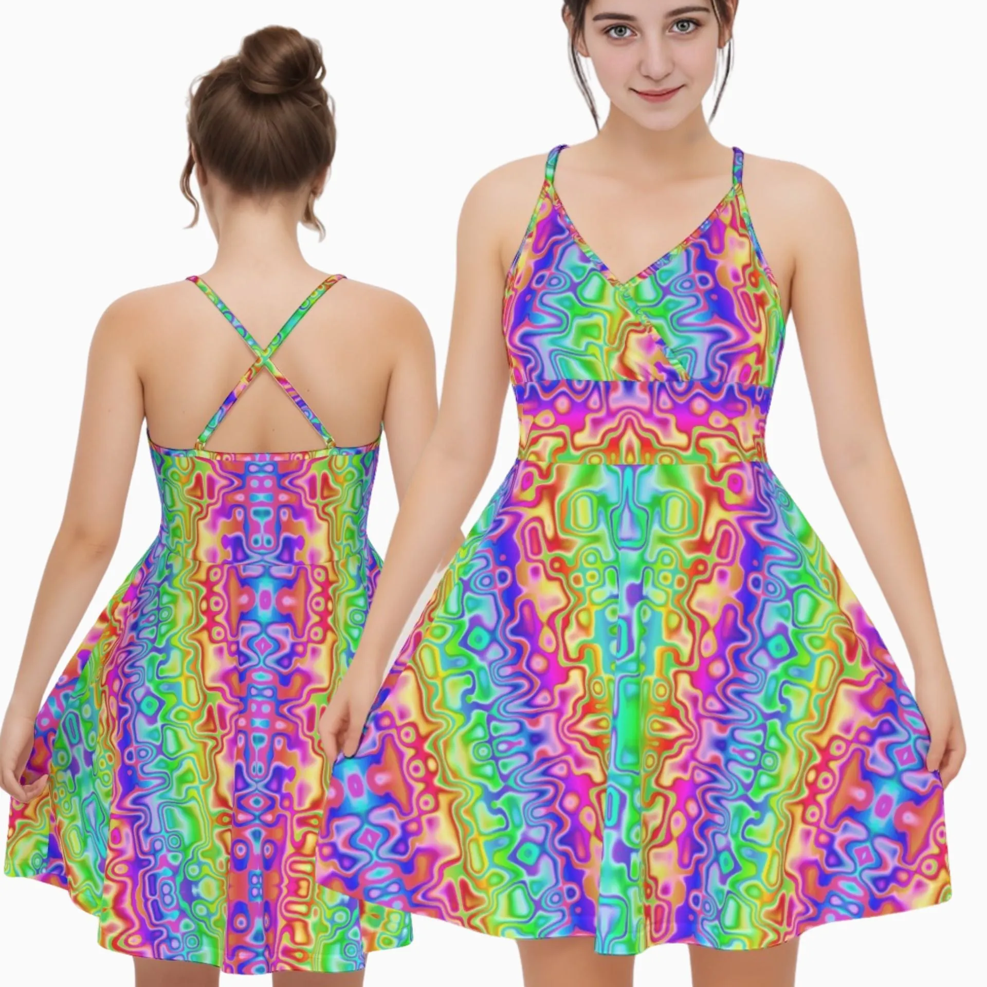 Cyber Fairy Rainbow Dress