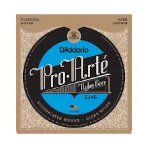 D'ADDARIO EJ46 PRO ARTE NYLON CORE SILVER PLATED HARD