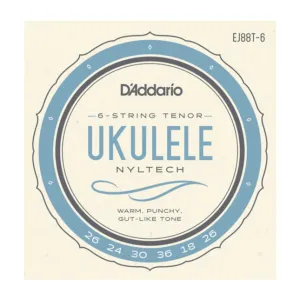 D'Addario Nyltech 6 String TenorUkulele StringsEJ88T-6