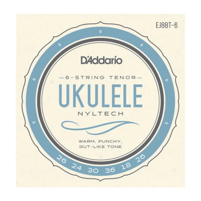 D'Addario Nyltech 6 String TenorUkulele StringsEJ88T-6