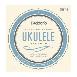 D'Addario Nyltech 8 String TenorUkulele StringsEJ88T-8