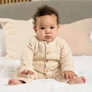 DANDELION Basket Weave knitted all in one  Onesie