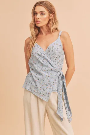 Ditsy Floral Surplice Adjustable Straps Cami