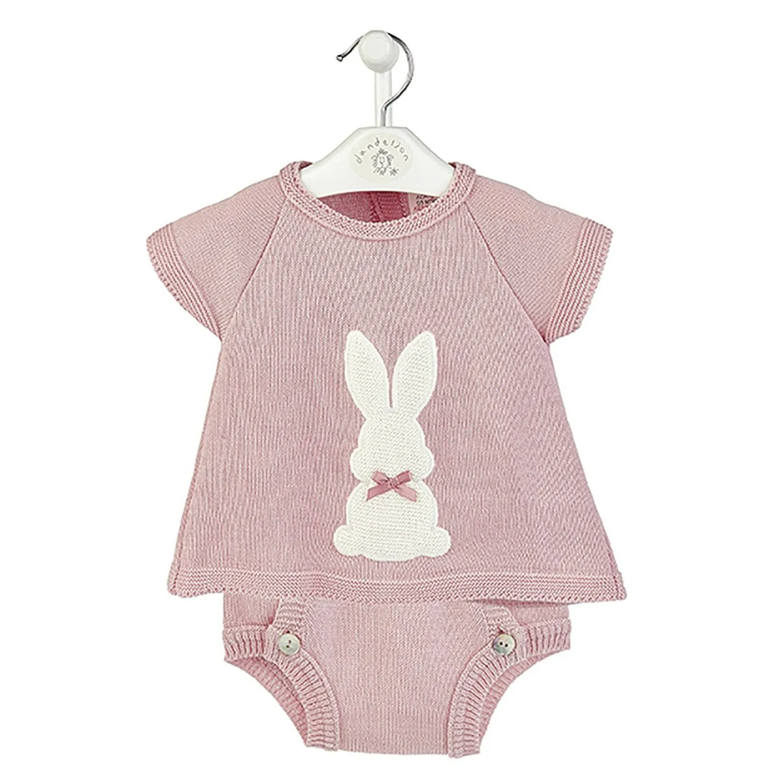 Dusky Pink Bunny Top & Knickers