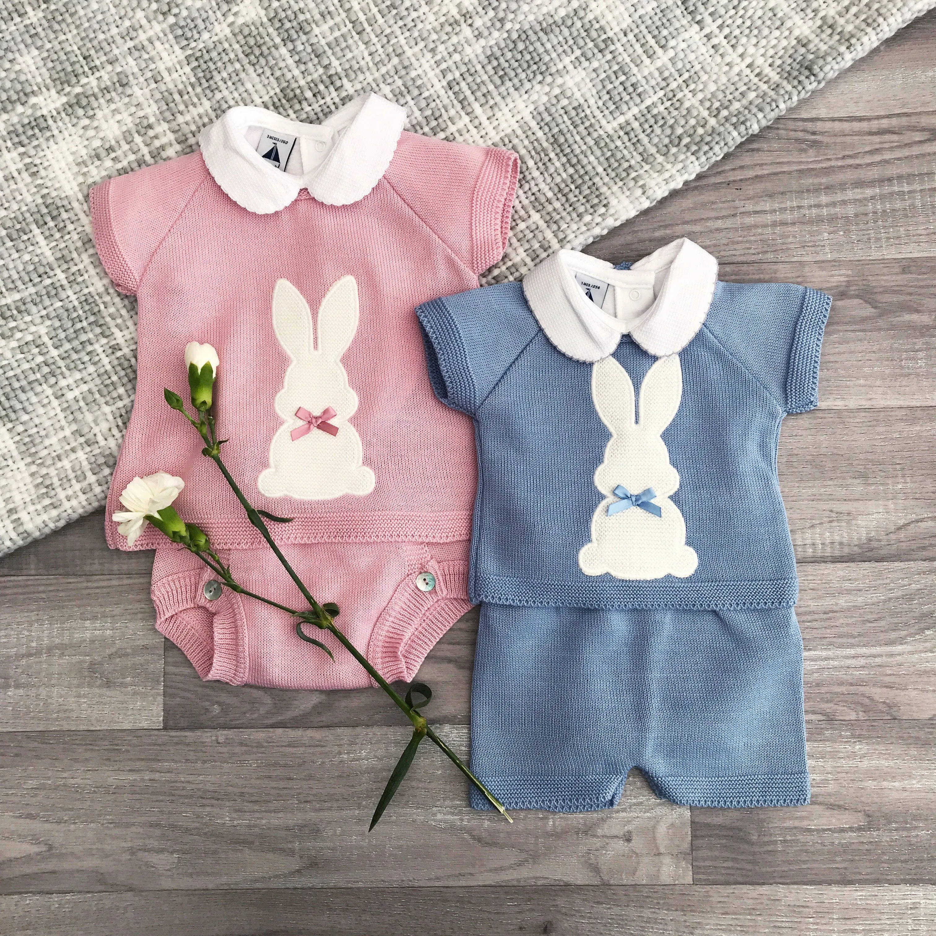 Dusky Pink Bunny Top & Knickers