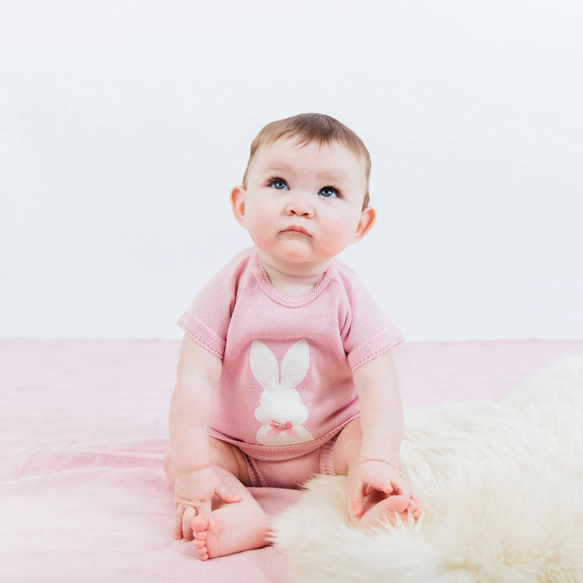 Dusky Pink Bunny Top & Knickers