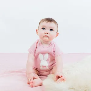 Dusky Pink Bunny Top & Knickers