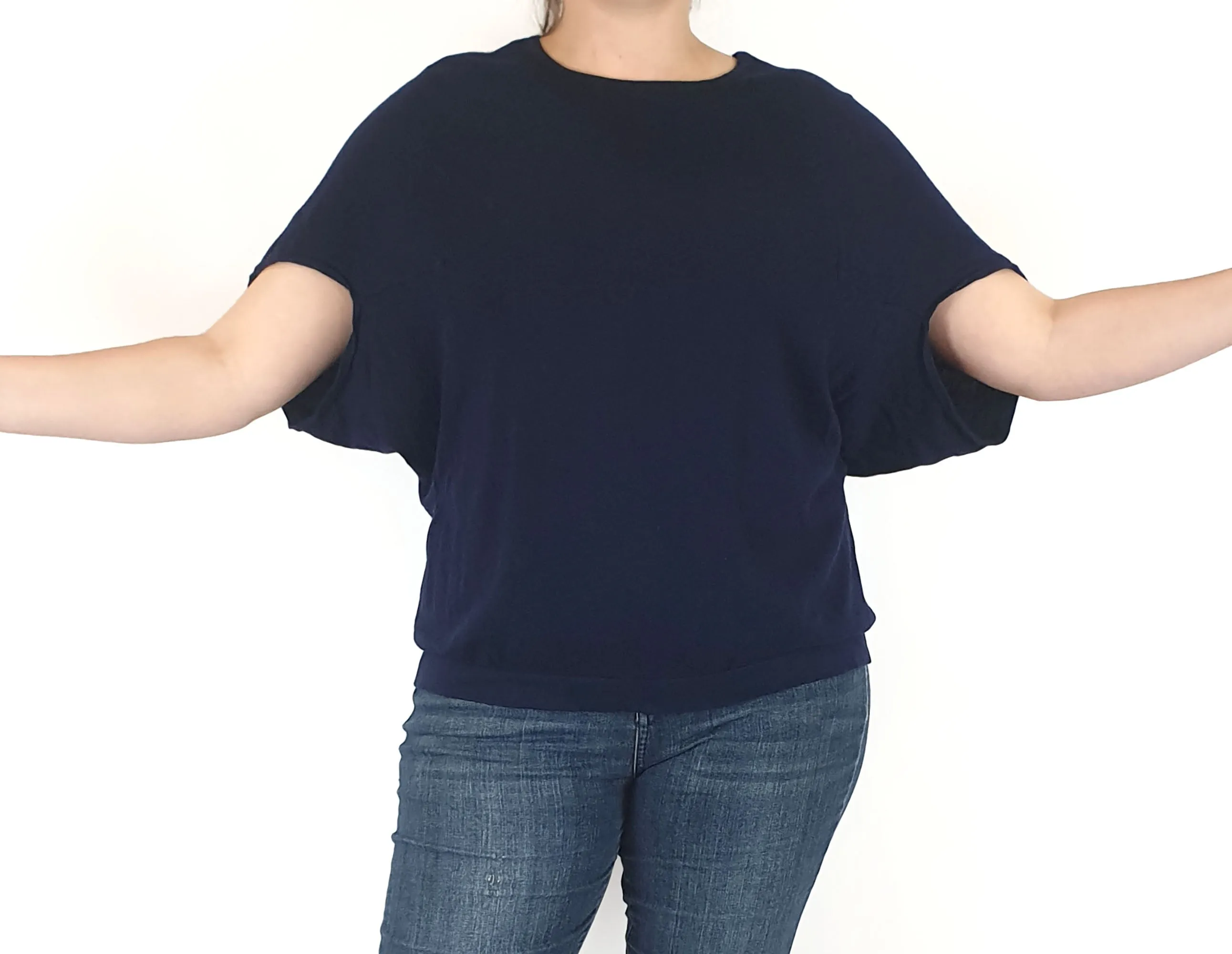 Elk navy knit top medium-large