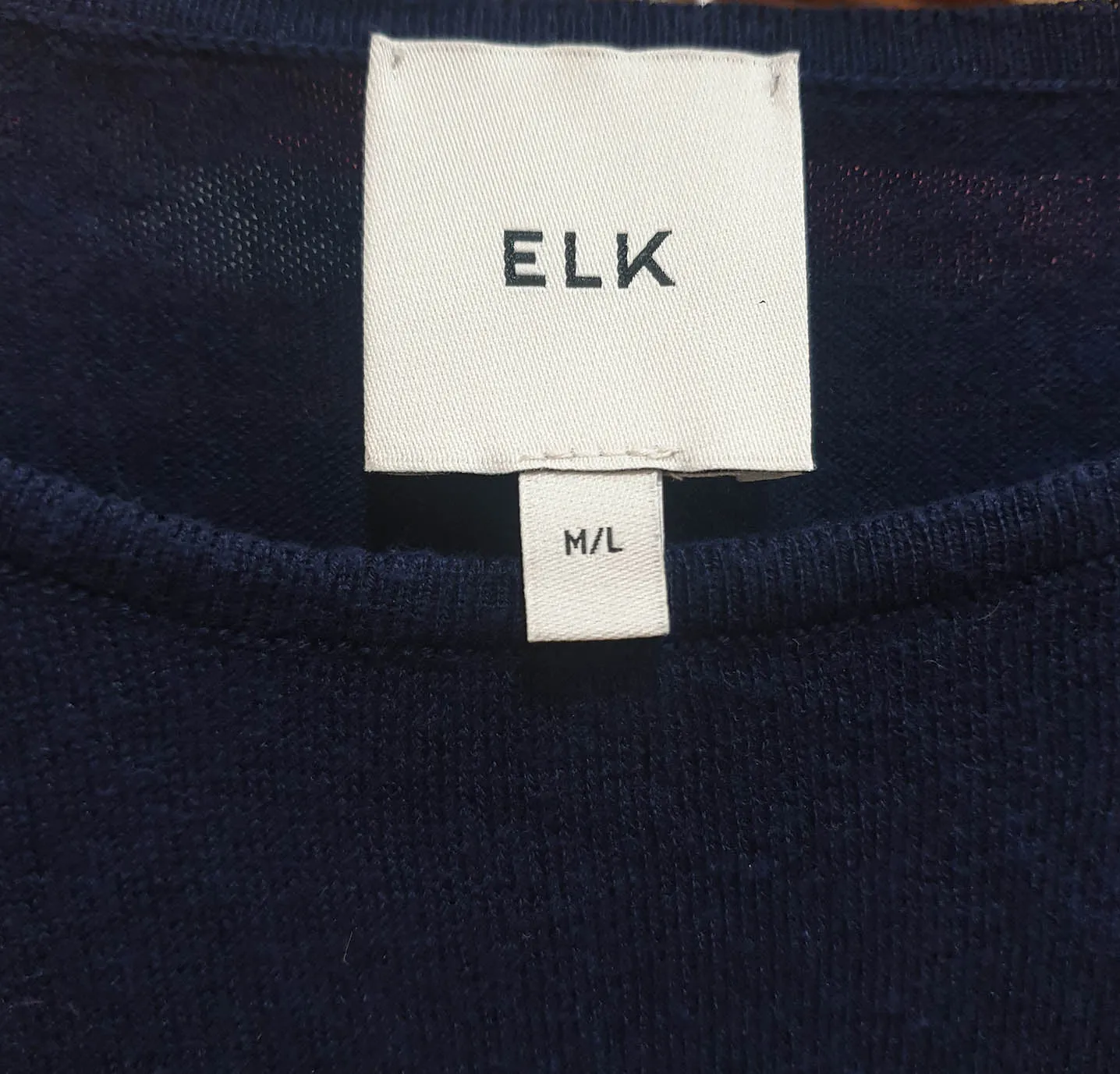 Elk navy knit top medium-large
