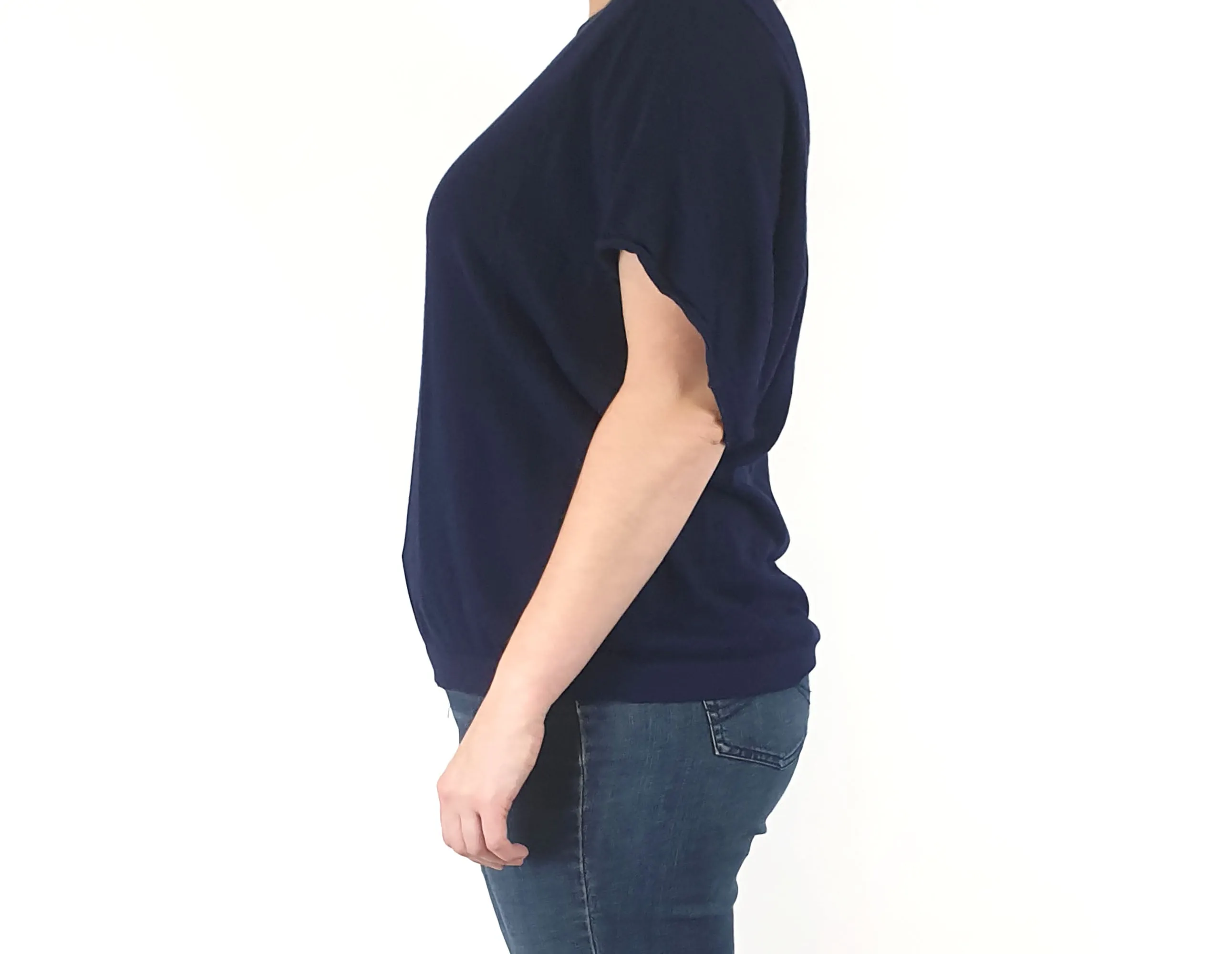 Elk navy knit top medium-large