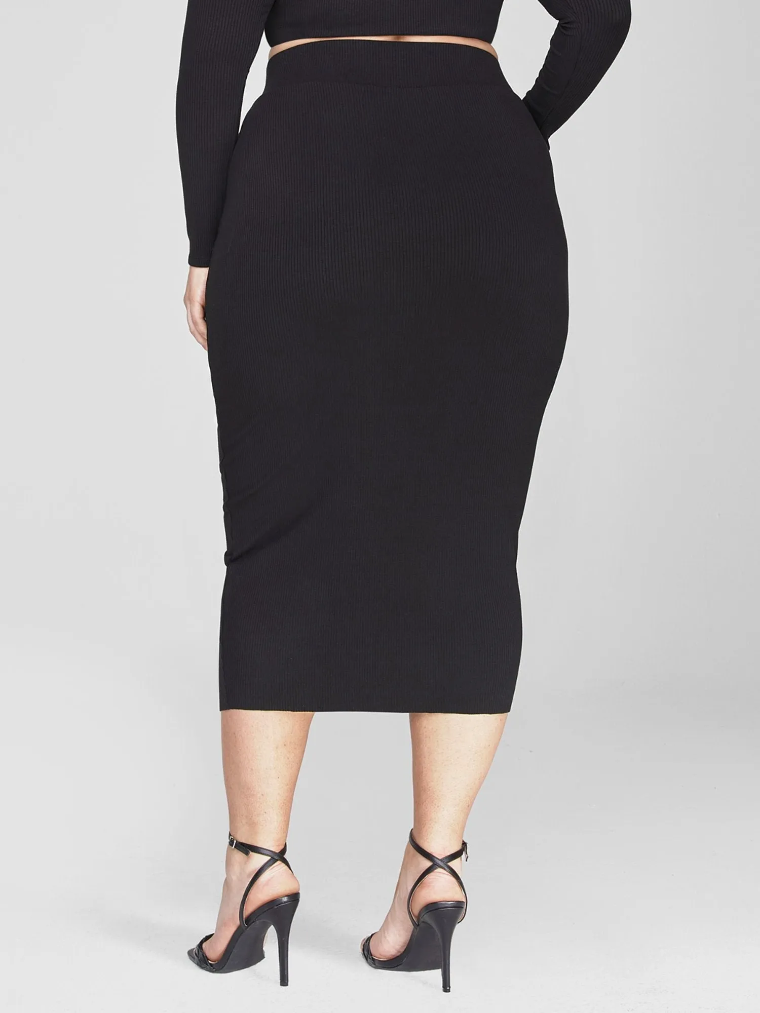 Fashion To Figure - FTF Essentials - Rib Knit Tie Knot Skirt