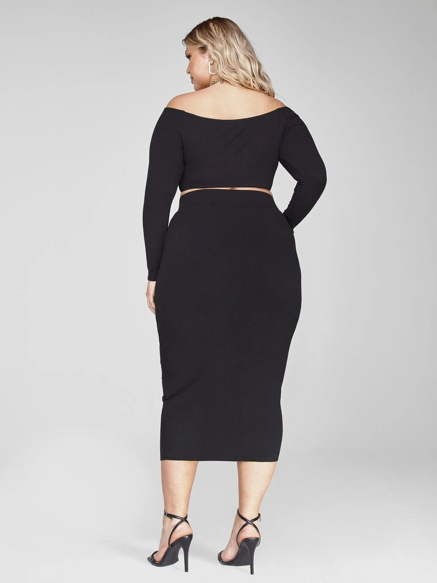 Fashion To Figure - FTF Essentials - Rib Knit Tie Knot Skirt