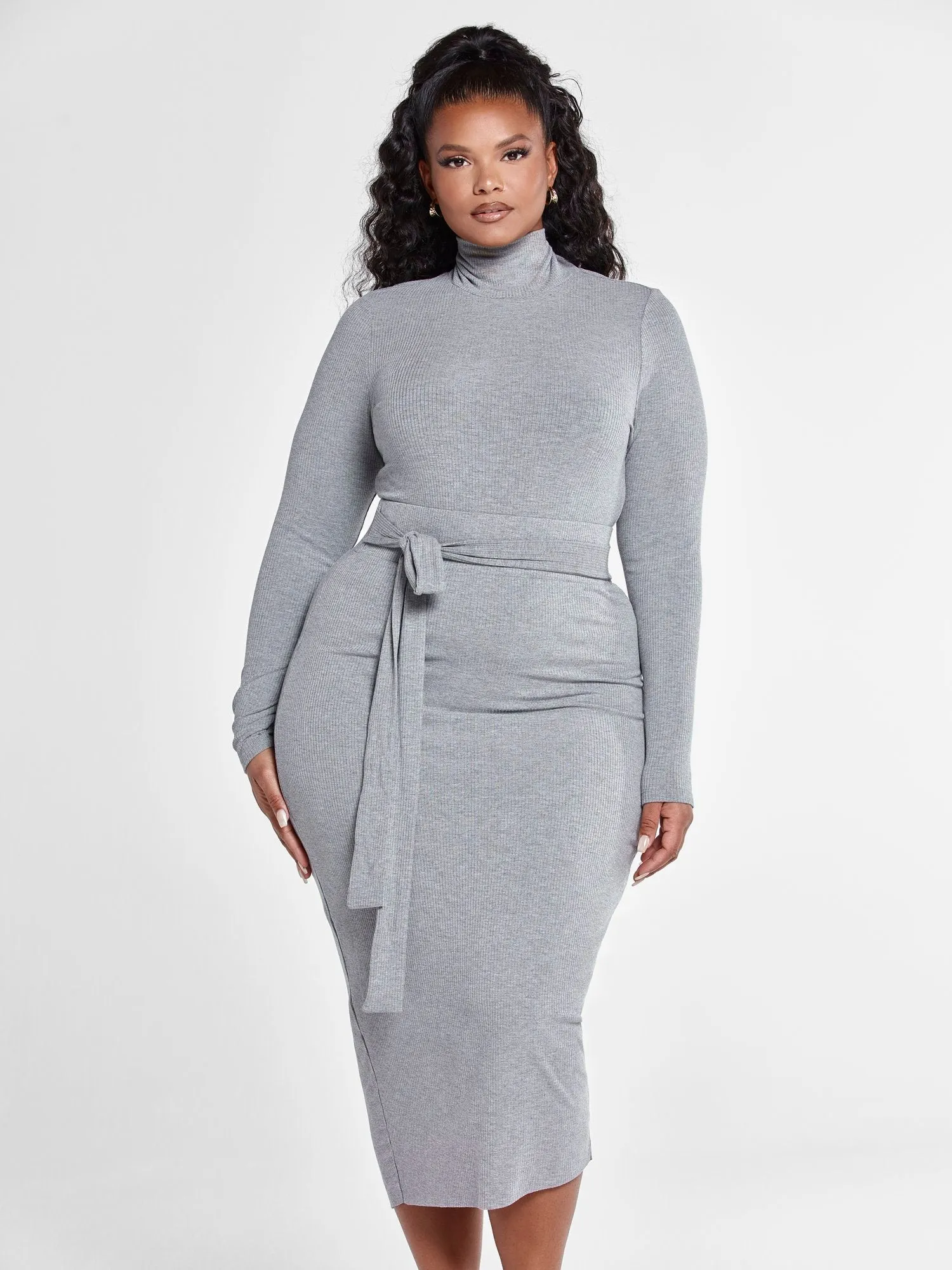 Fashion To Figure - FTF Essentials - Rib Knit Tie Knot Skirt