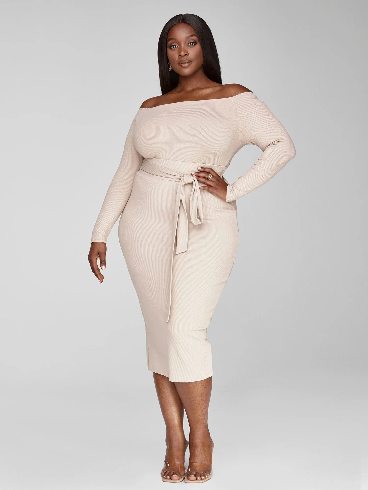 Fashion To Figure - FTF Essentials - Rib Knit Tie Knot Skirt