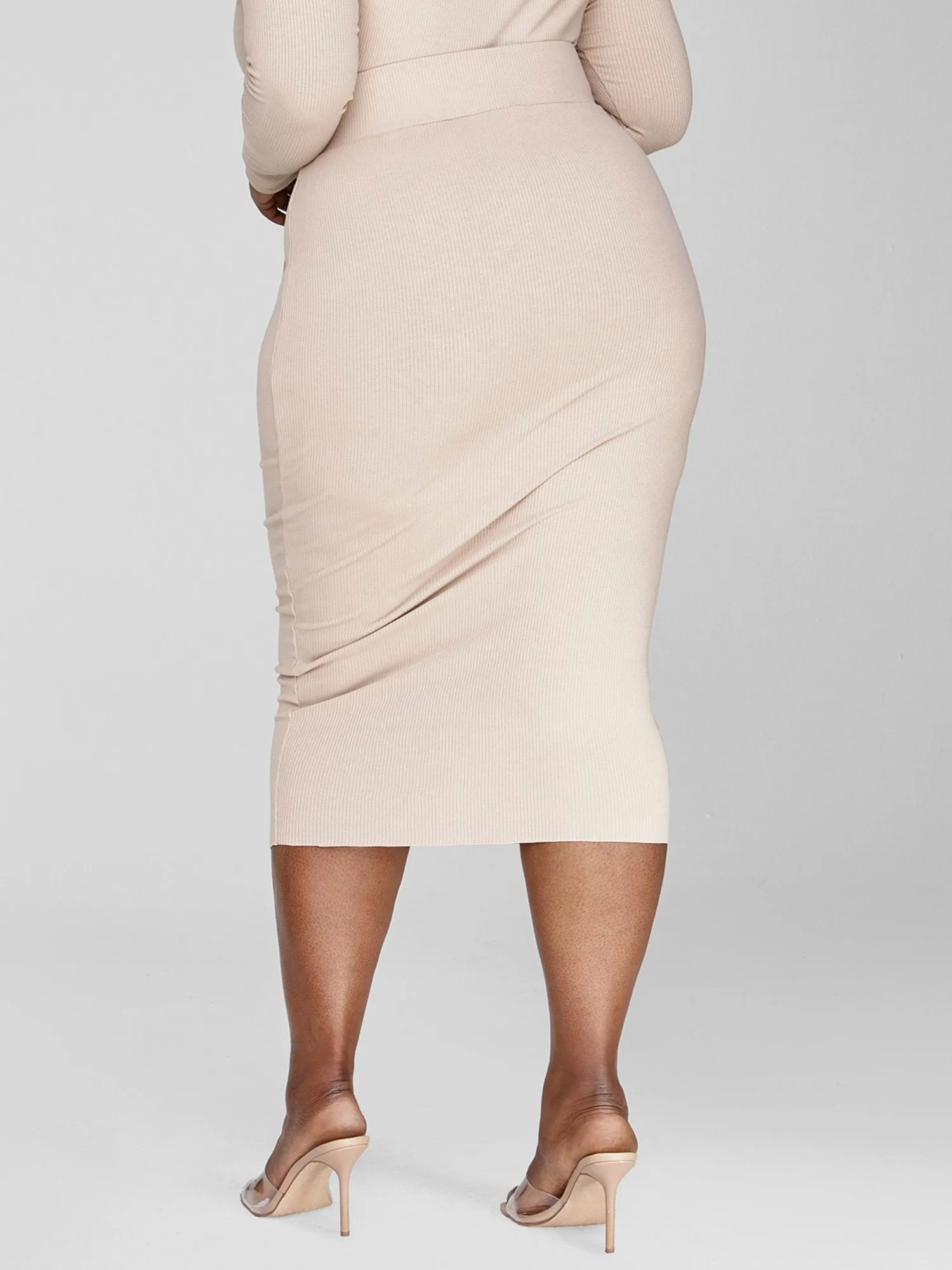Fashion To Figure - FTF Essentials - Rib Knit Tie Knot Skirt
