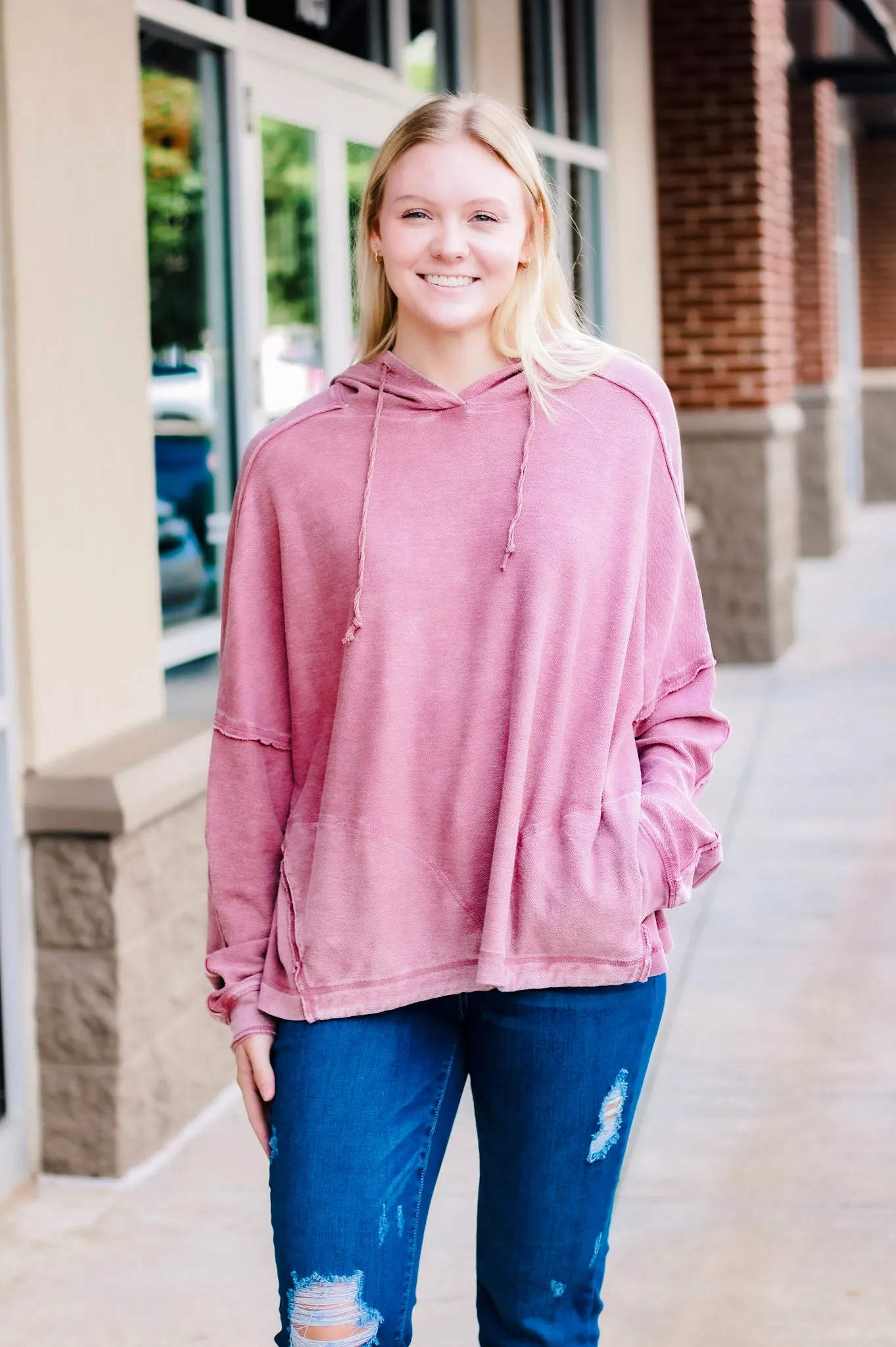 Fighting for You Long Sleeve in Red Bean