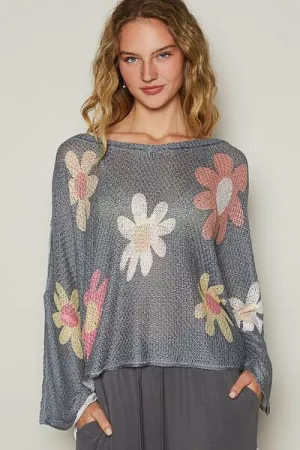 Flower Knit Top