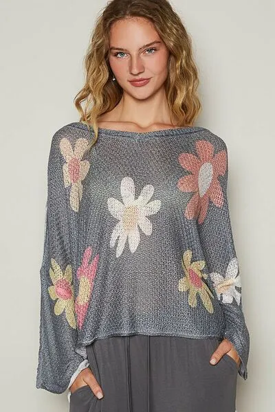 Flower Knit Top