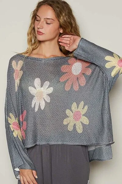 Flower Knit Top