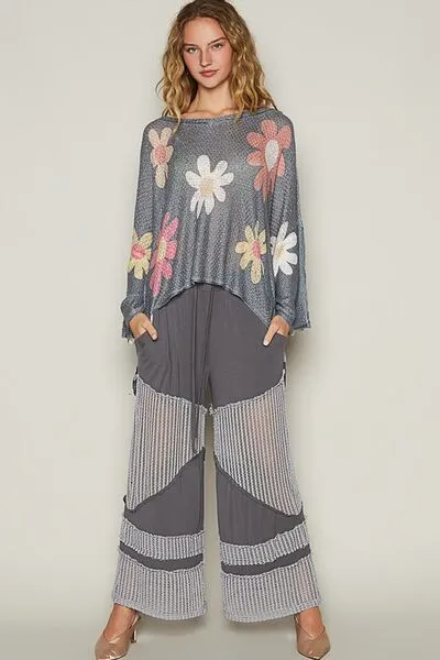 Flower Knit Top