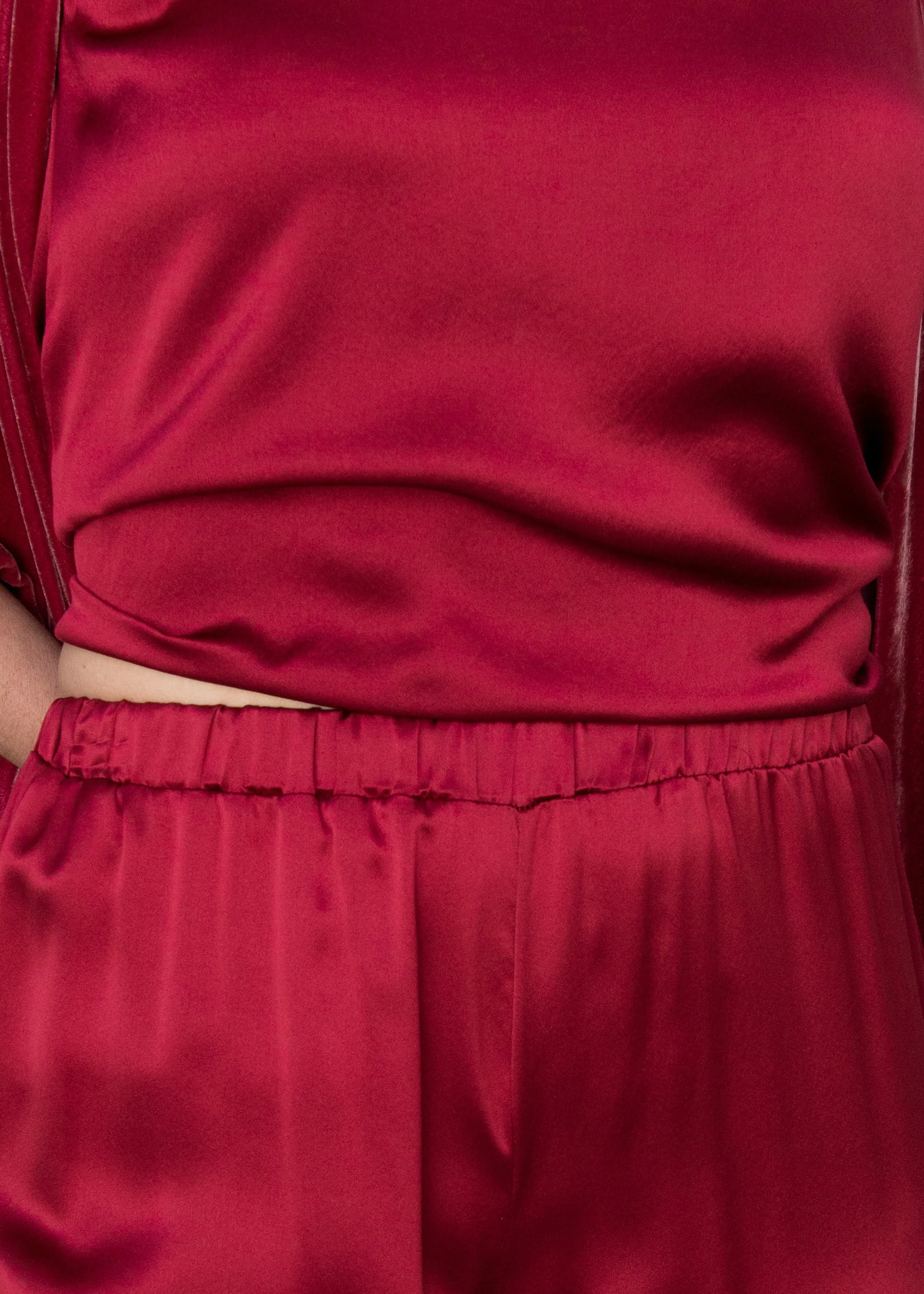 Frankie Pant in Wine Silk