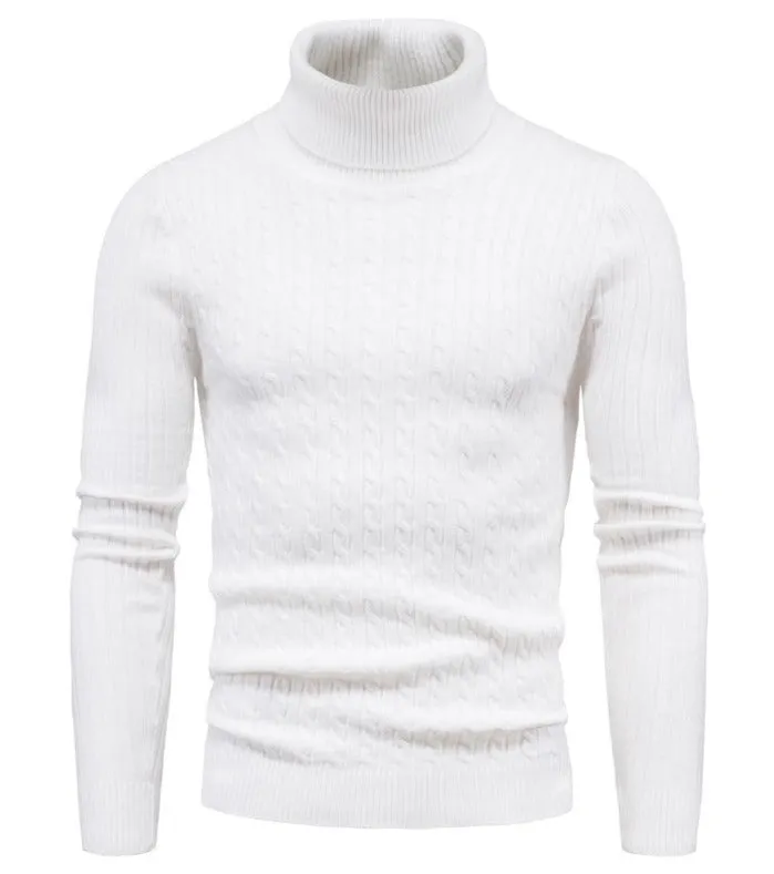 Franz - Einfarbiger Rollkragenpullover aus Wolle