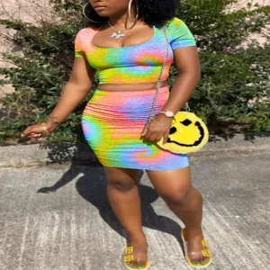 Fusion 2 PCS Tie Die Skirt Set