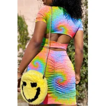 Fusion 2 PCS Tie Die Skirt Set