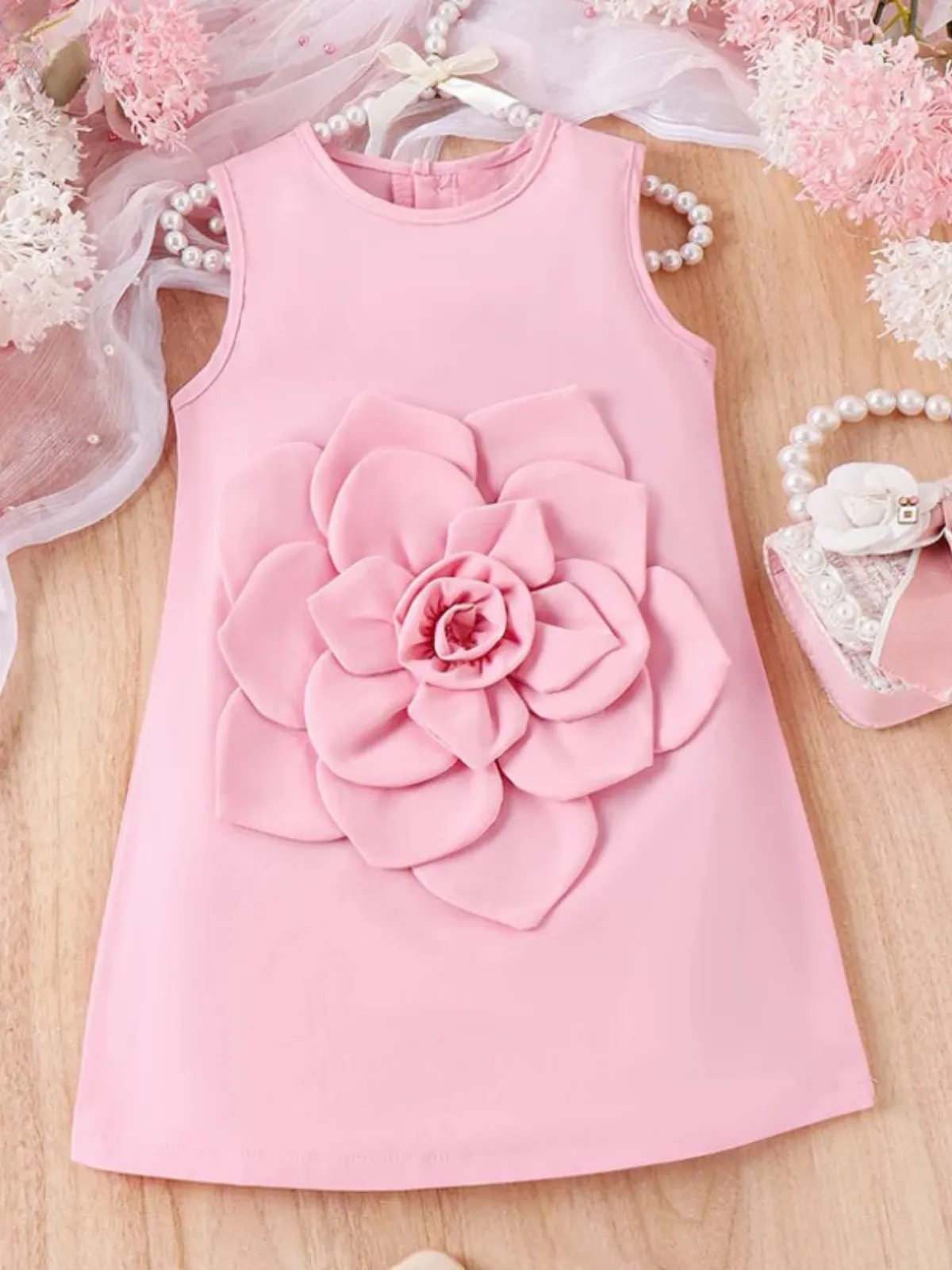 Garden Glam Statement Flower A Line Dress