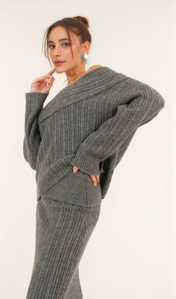 GEORGIA OFF-SHOULDER KNITTED SET