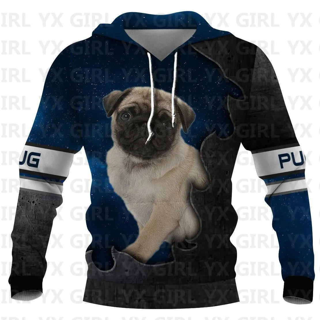 German Shepherd/Pug/Husky 3D Printed Hoodie Women For Men Pullovers Street Tracksuit Love Dog Gift