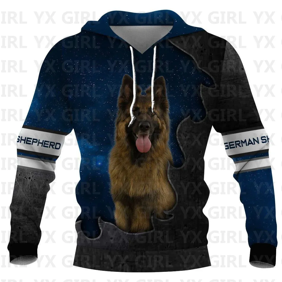 German Shepherd/Pug/Husky 3D Printed Hoodie Women For Men Pullovers Street Tracksuit Love Dog Gift