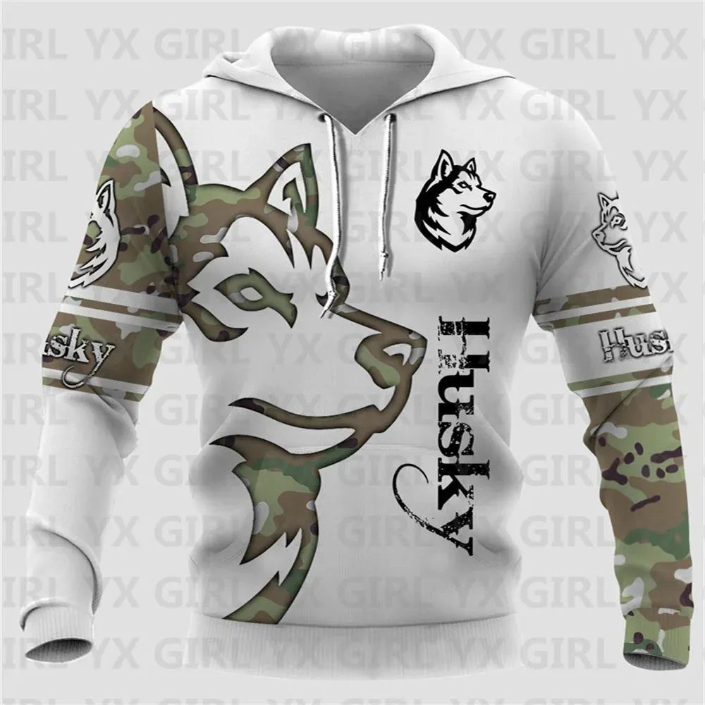 German Shepherd/Pug/Husky 3D Printed Hoodie Women For Men Pullovers Street Tracksuit Love Dog Gift